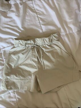 lululemon athletica Light Beige High-Waist Drawstring Shorts